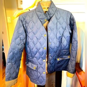 Navy EDDIE BAUER Lightweight Packable Goose Down Jacket Button-Down women’s